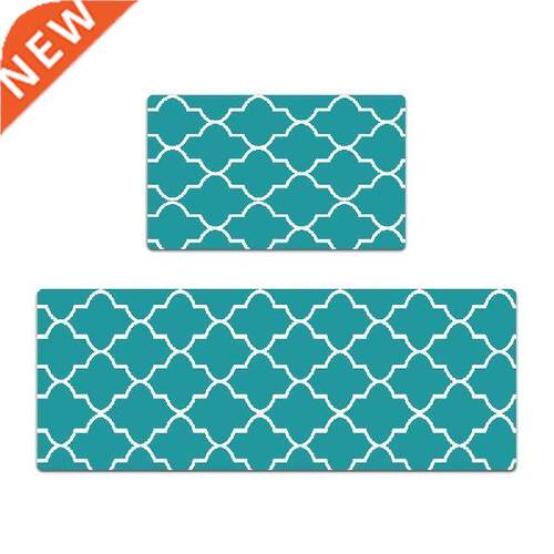 Geometry Door Mat Kitchen Carpets PU Leather Floor Mats