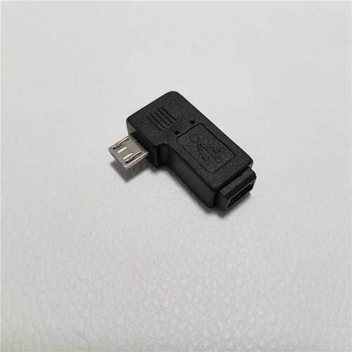 90 Degree Left & Right Angle Micro USB Male to Mini B Fe