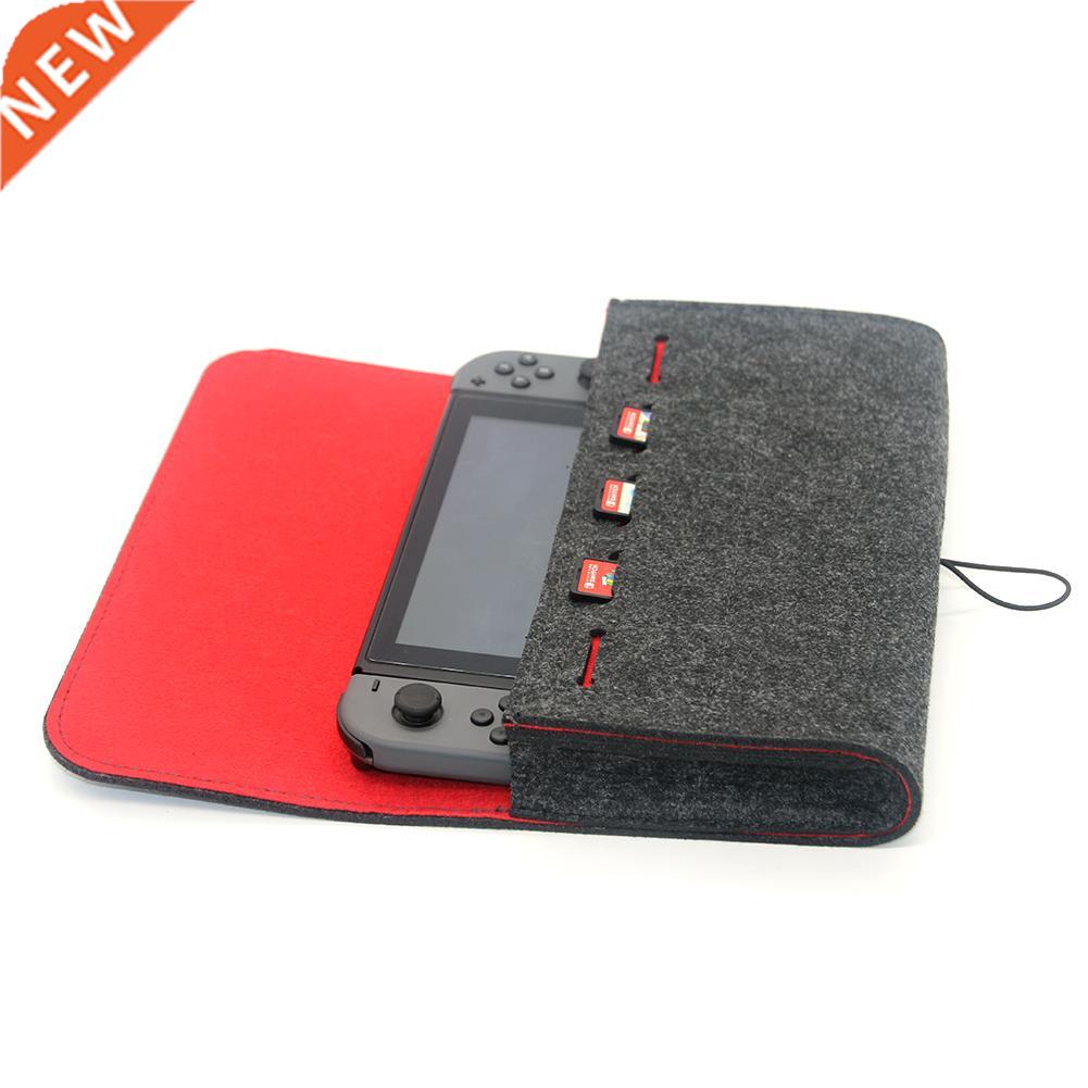 Felt Storage Bag Portable 1 Host + 5 Game Memory Card Slots