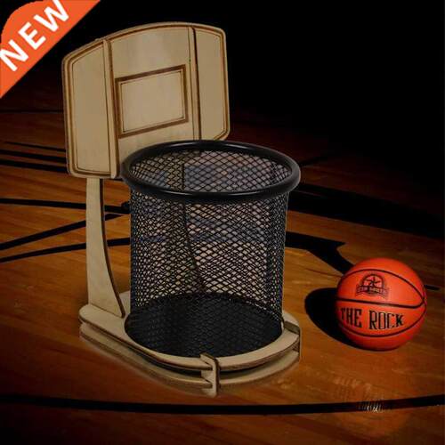 Basketball Stand Pen Holder Basketball Metal Pencil Holder a