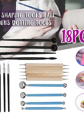 18pc Ceramics Clay Sculpture Polymer Tool Craft Sculpting