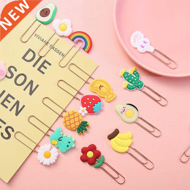 10 pcs/lot Cute Crtoon Fruit nimls Mini Pper Clips Bookm