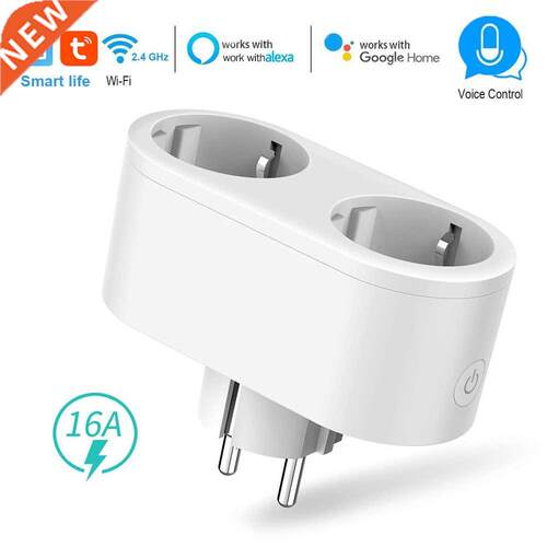 2 in 1 Mini Extenders Socket Dual Smart Wifi Plug Works with