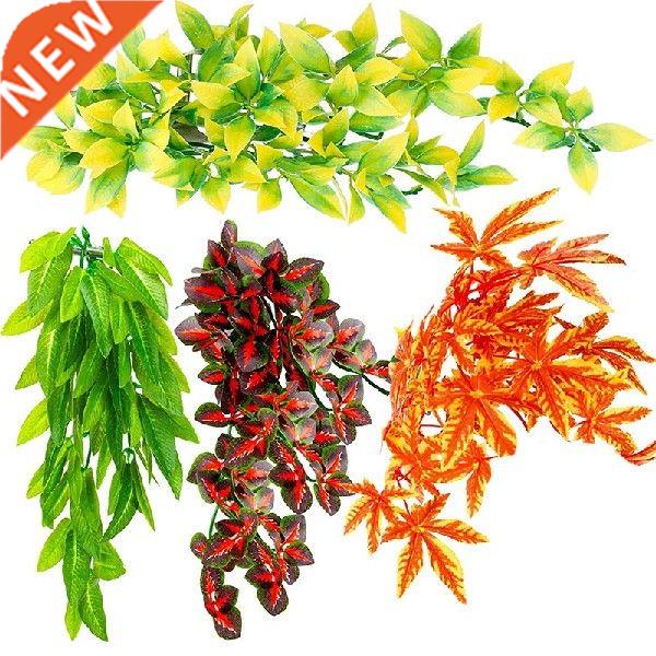 4 Pieces Of Artificial Reptile Plants Reptile Habitat