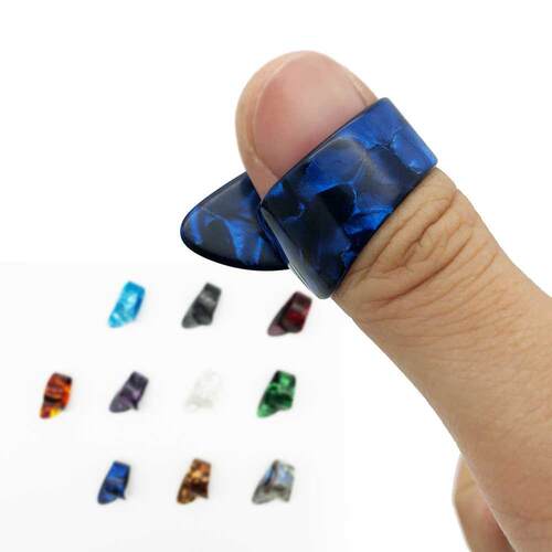 SLOZZ Thumb Finger Guitar Pick Celluloid Mediator for Acoust