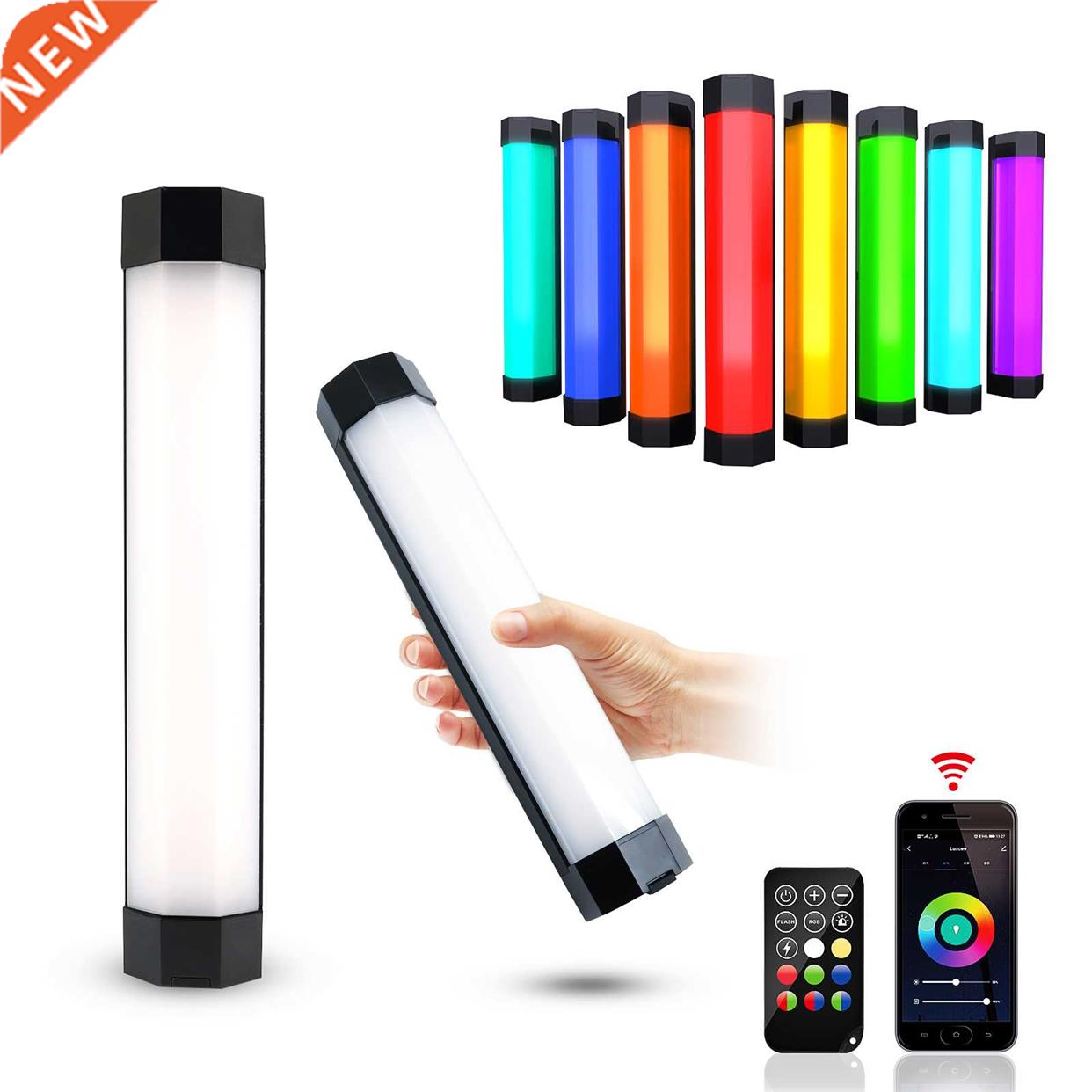 LUXCEO P200 IP67 Rainproof RGB Tube Built-in Battery & Magne