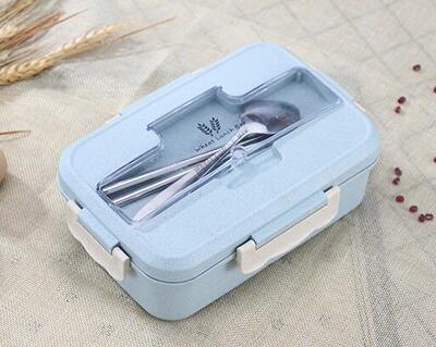 Straw Wheat Student Heated Lunch Box Picnic Food Container S