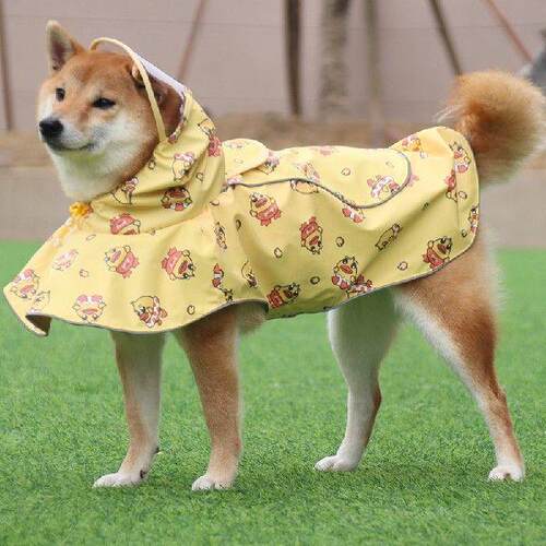 Waterproof PU Pet Clothes Dog Raincoat Outdoor Jumpsuit