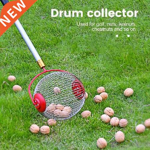 Fruit Nut Picker Collector Home Garden Rolling Nut