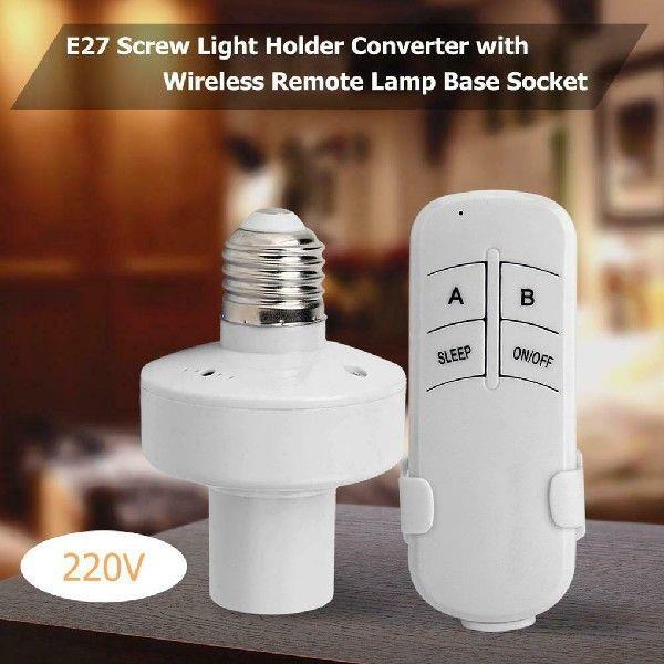 E27 Reote Control Bulb Holder Wireless Light Socket Hoe