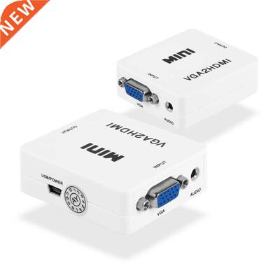 HDTV to computer Video Audio Mini Converter Box Adapter + 65