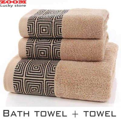 2PCS Hotel bath towel soft Pure cotton face towel facecloth