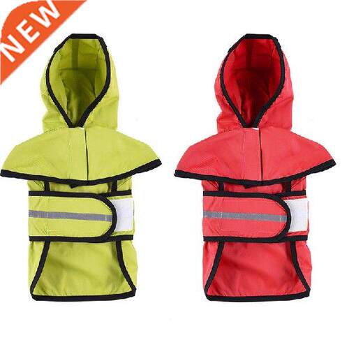Pet Dog Raincoat Clothes Reflective Hoody Waterproof Rain