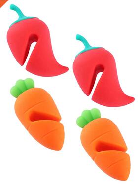 4Pcs Carrot Chili Designed Pot Lid Lifters Spill-proof