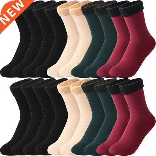 6/8/10Pairs/Lot Solid Color Winter Wm Men Women Socks Thic