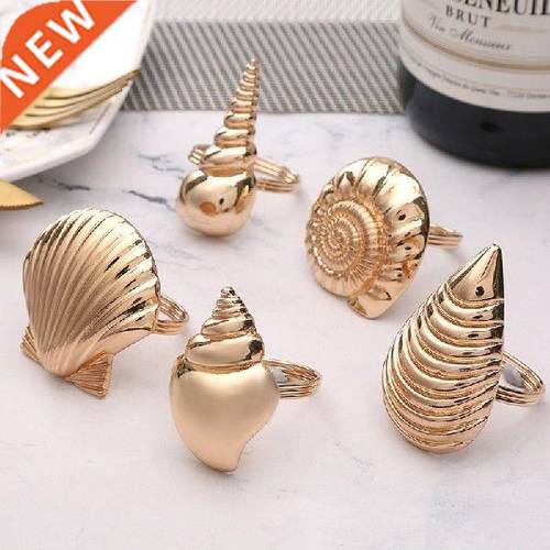 Free Shipping(10pcs/lot)5Styles Shell Napkin Rings Natural