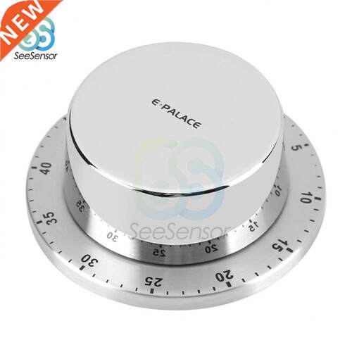 Stainless Steel Kitchen Timer with Magnetic Base Mechanical