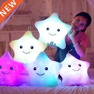 Lumnous Pllow Star Cushon Colorful Glowng Pllow Plush