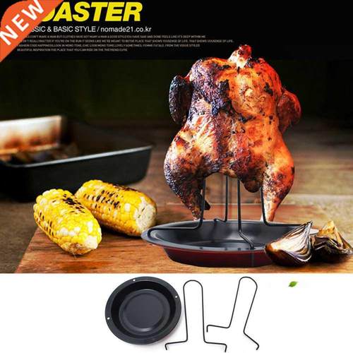 Chicken Duck Holder Rack Grill Stand Roasting For BBQ Rib N