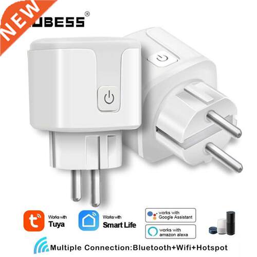 Aubess Tuya WiFi EU Smart Plug 16A 220V Adapter Wireless