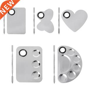Stainless Steel Paint Palette Tray Mixing Rod Spatula Set Fo