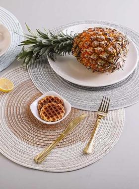 Round Potholder Table Mat Nordic Western Placemat Bowl Mat T