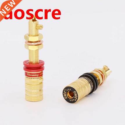 4Pcs CMC-838-L 24K gold plated long Bndng posts speaker te