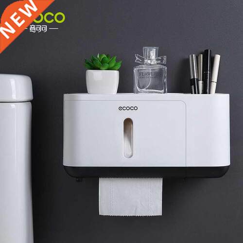 Paper Towel Tissue Box Dispenser Wall Mounted Storage Rack