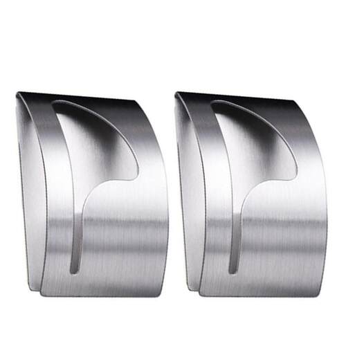 1/2Pcs Stainless Steel Towel Holder Hook Self Aesive Clip