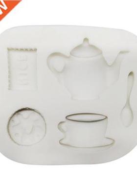 Tea Set Tea Cup & Teapot 3D Silicone Mold  Craft Mould
