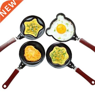 1 pc Mini Egg Frying Pan Cast Iron Flower Bear Pig Star