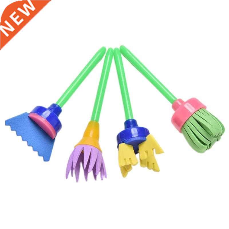 Pack of 4 Premum Sponge Brush Set Reusable Watercolor Acryl