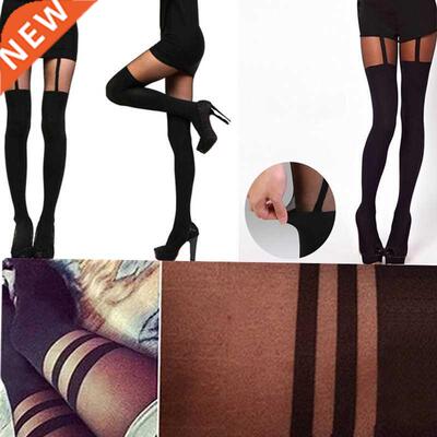 Hot Selling Sexy Women Black Fake Garter Belt Suspender Tigh