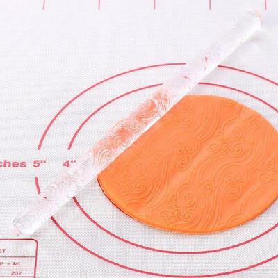 5 Designs Acrylic Rolling Pin Kitchen Baking Impression
