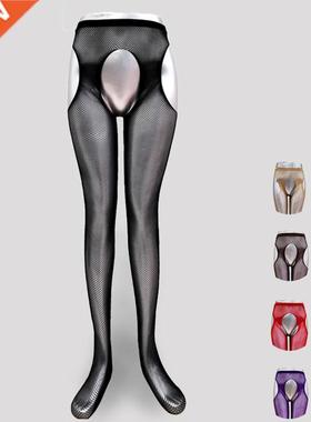 2021 High Sexy Women Fishnet Tight Open Crotch Elastic Party