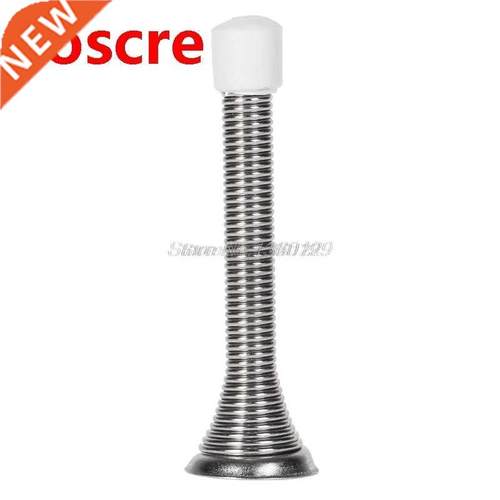 1Pc Rubber Cap Metal Door Stops Spring Stopper Wall Mounted