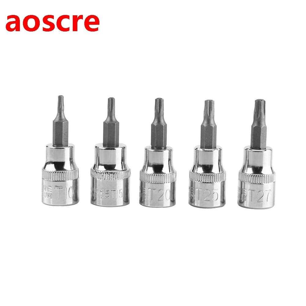 30Pcs Male Female Torx Star Socket Bit Set ET Sockets 1/4