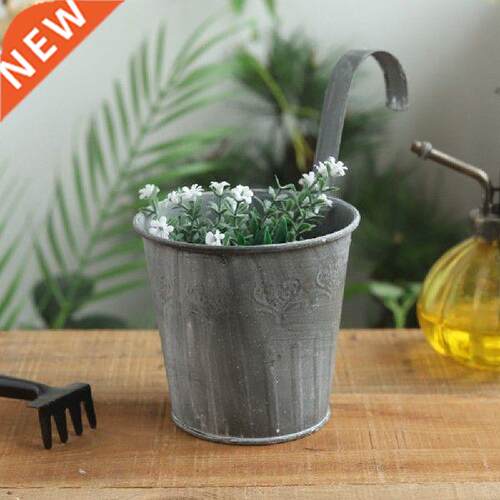 Flower Pot Garden Hanging Balcony Plant Home Decor Metal