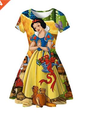 2022 Short Sleeve Dress For Girl Kid Clothes 1 2  4 5 6 7 8