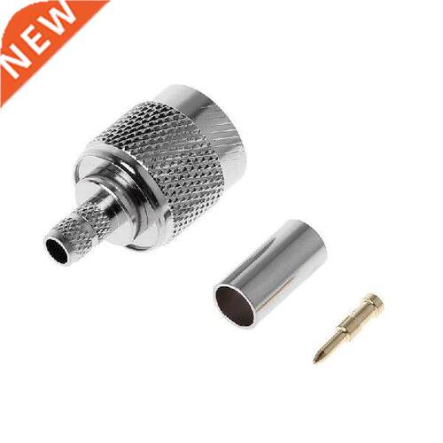 TNC Male Plug RF Coax Connector Crimp Nickelplated For Cable