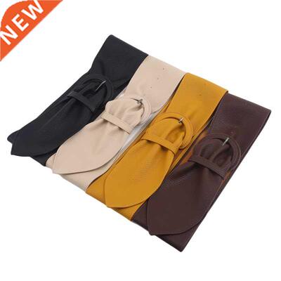 Women Fashion Wide Leather Long Belts For Dresses Blouse Buc