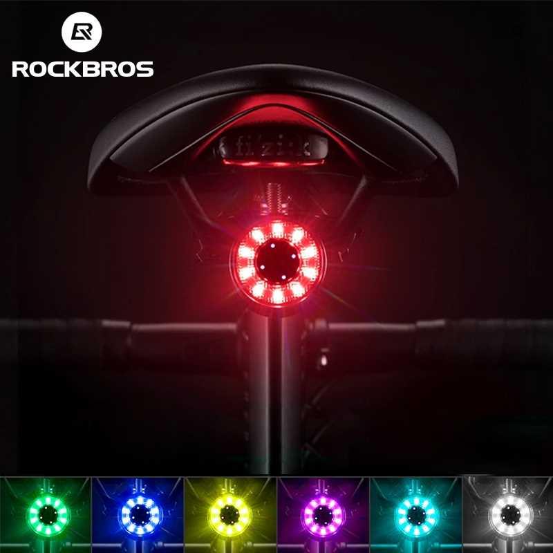 ROBROS Bicycle Rear Light USB Charging Safety Warning Cyclin