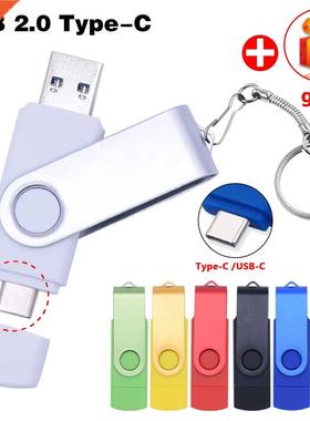 New 2 IN 1 Type-C Pen Drive 256GB usb Memory Stick 128GB 64g