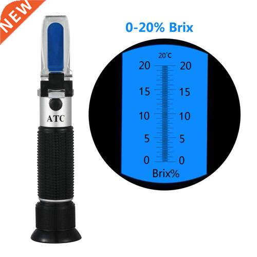 0-20% Handheld Brix Solution Honey Fruit Sugar Refractometer