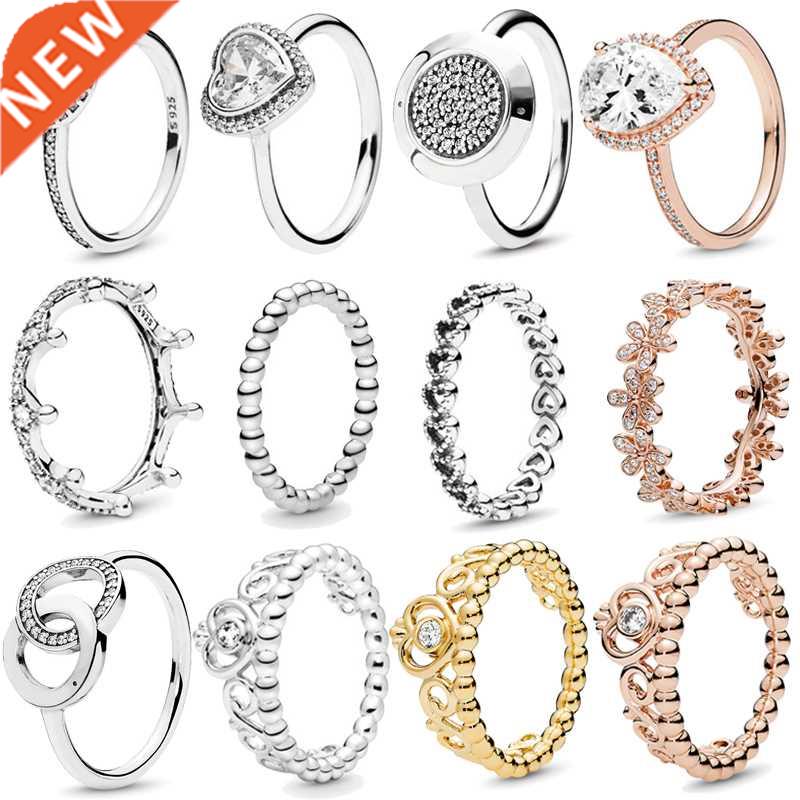 Authentic 925 Sterling Silver Princess Tiara Crown Sparkling