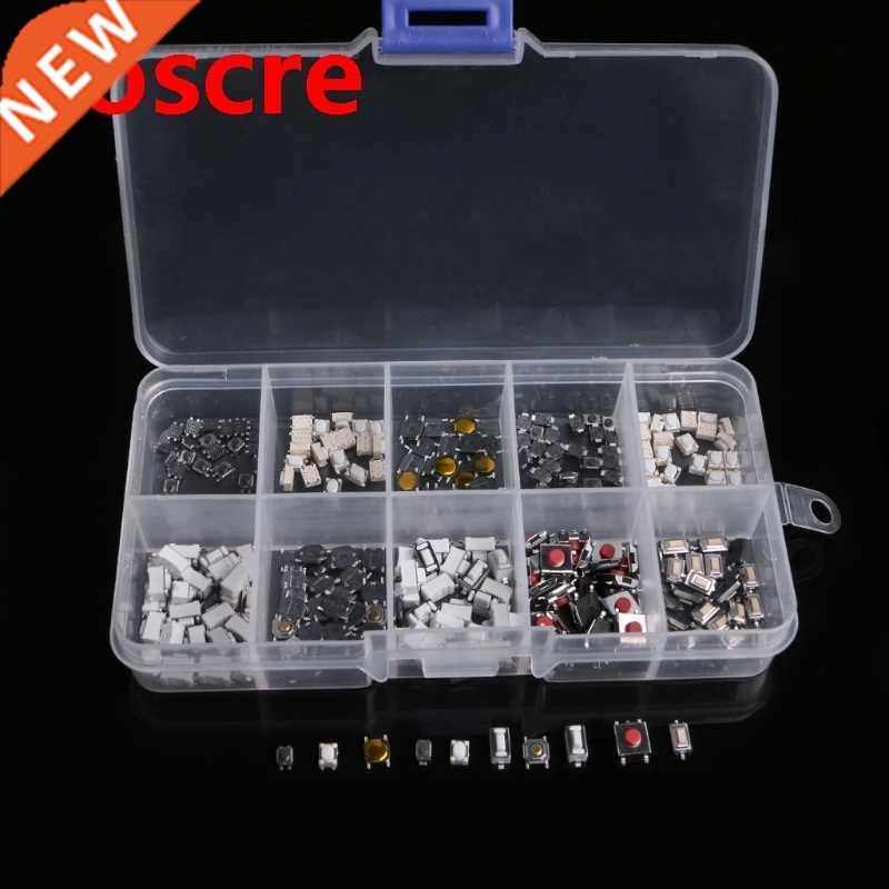 250Pcs 10 Types Tactile Push Button Touch Switch Remote Keys