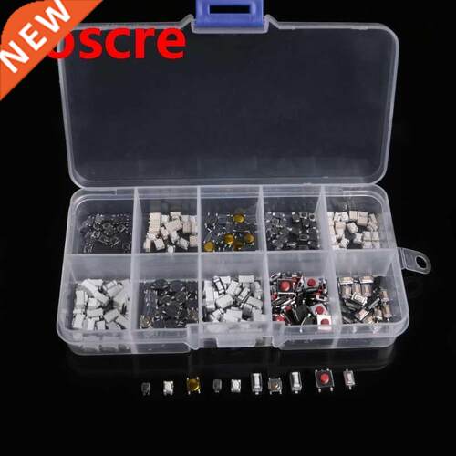 250Pcs 10 Types Tactile Push Button Touch Switch Remote Keys
