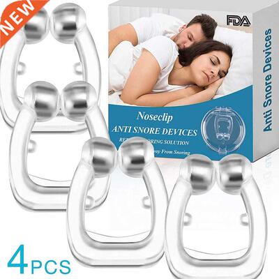 Silicone Magnetic Anti Snore Stop Snoring Nose Clip Sleep Tr