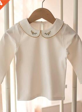 2022 New Spring Cotton T-Shirt Toddler Shirts Bby Girl Long