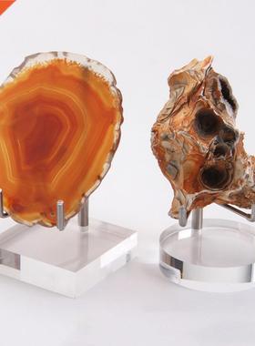 Plate Plaques Picture Frame Mineral Agate Slab Clear Plastic